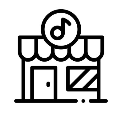 Mimari ve şehir simgesi. Beyaz Arkaplanda İnce Doğrusal Tasarım