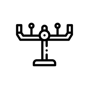 Mimari ve şehir simgesi. Beyaz Arkaplanda İnce Doğrusal Tasarım