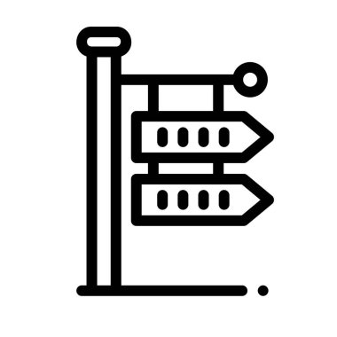 Mimari ve şehir simgesi. Beyaz Arkaplanda İnce Doğrusal Tasarım
