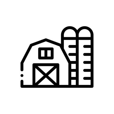 Mimari ve şehir simgesi. Beyaz Arkaplanda İnce Doğrusal Tasarım