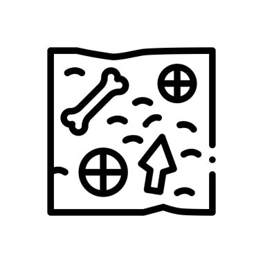 arkeoloji ikonu. Beyaz Arkaplanda İnce Doğrusal Tasarım