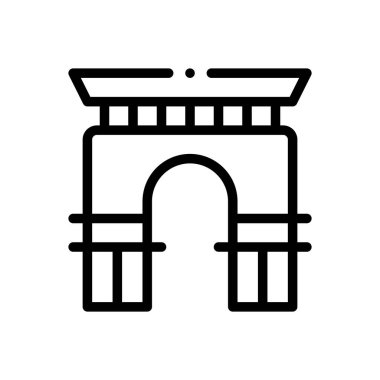 Baş simge. Beyaz Arkaplanda İnce Doğrusal Tasarım