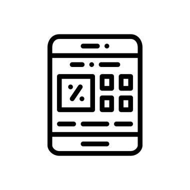 uygulama simgesi. Beyaz Arkaplanda İnce Doğrusal Tasarım