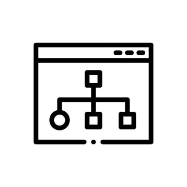 uygulama simgesi. Beyaz Arkaplanda İnce Doğrusal Tasarım