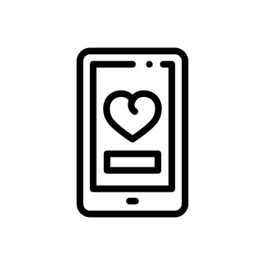 uygulama simgesi. Beyaz Arkaplanda İnce Doğrusal Tasarım