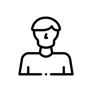 İştahsızlık ikonu. Beyaz Arkaplanda İnce Doğrusal Tasarım