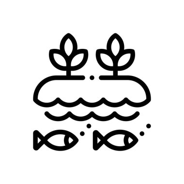 Hayvanlar ikonu. Beyaz Arkaplanda İnce Doğrusal Tasarım