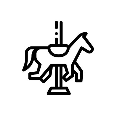 Hayvan ikonu. Beyaz Arkaplanda İnce Doğrusal Tasarım