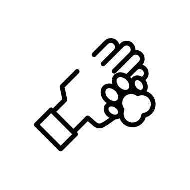 Hayvan ikonu. Beyaz Arkaplanda İnce Doğrusal Tasarım