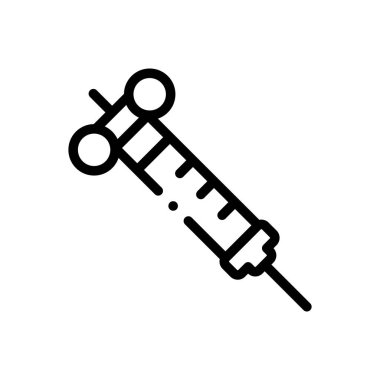 Anestezi ikonu. Beyaz Arkaplanda İnce Doğrusal Tasarım