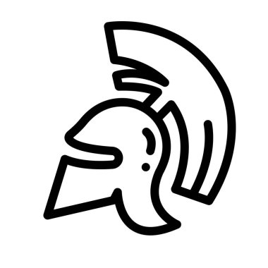 Eski bir ikon. Beyaz Arkaplanda İnce Doğrusal Tasarım