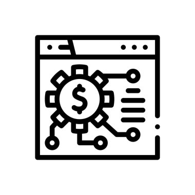 Analitik simge. Beyaz Arkaplanda İnce Doğrusal Tasarım