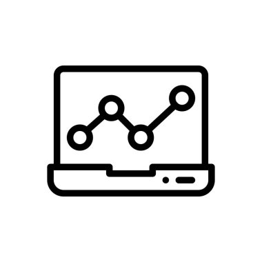 Analitik simge. Beyaz Arkaplanda İnce Doğrusal Tasarım