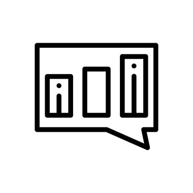 Analitik simge. Beyaz Arkaplanda İnce Doğrusal Tasarım