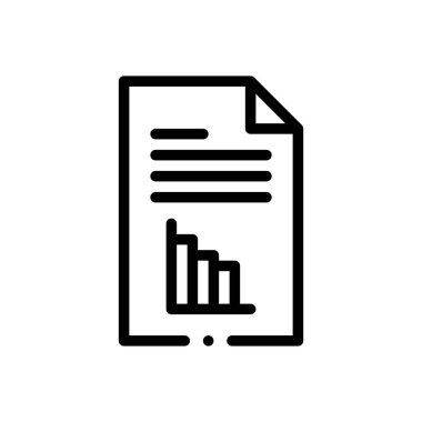 Analitik simge. Beyaz Arkaplanda İnce Doğrusal Tasarım