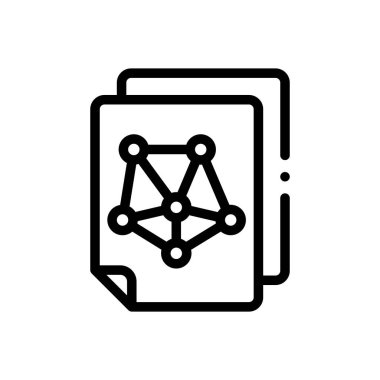 Analitik simge. Beyaz Arkaplanda İnce Doğrusal Tasarım