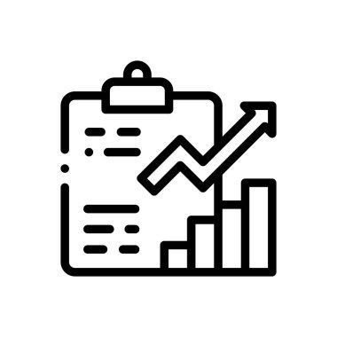Analitik simge. Beyaz Arkaplanda İnce Doğrusal Tasarım