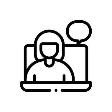 blog simgesi. Beyaz Arkaplanda İnce Doğrusal Tasarım