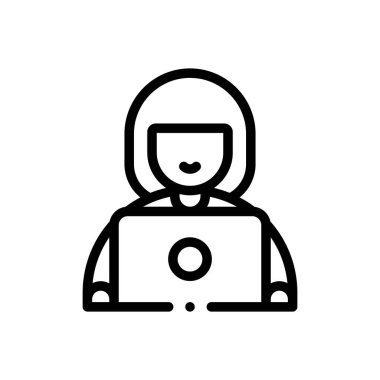 blog simgesi. Beyaz Arkaplanda İnce Doğrusal Tasarım