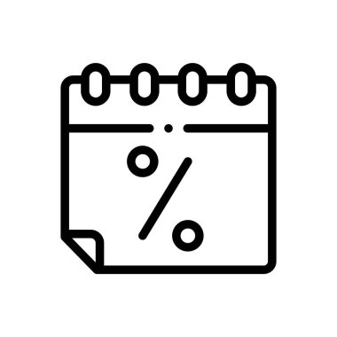 Kara Cuma ikonu. Beyaz Arkaplanda İnce Doğrusal Tasarım