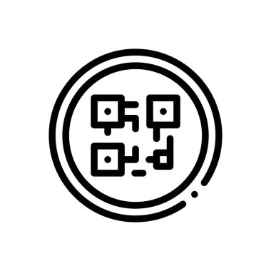 Bitcoin simgesi. Beyaz Arkaplanda İnce Doğrusal Tasarım