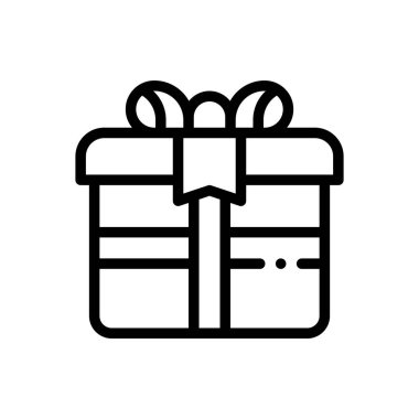 Doğum günü ikonu. Beyaz Arkaplanda İnce Doğrusal Tasarım