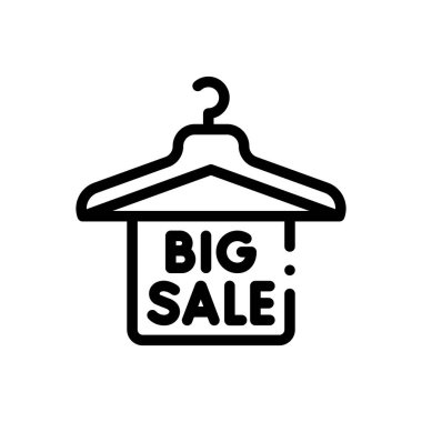 Büyük satış ikonu. Beyaz Arkaplanda İnce Doğrusal Tasarım