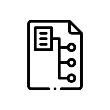 büyük veri simgesi. Beyaz Arkaplanda İnce Doğrusal Tasarım