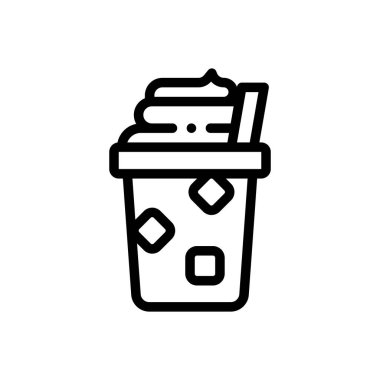 içecek ikonu. Beyaz Arkaplanda İnce Doğrusal Tasarım