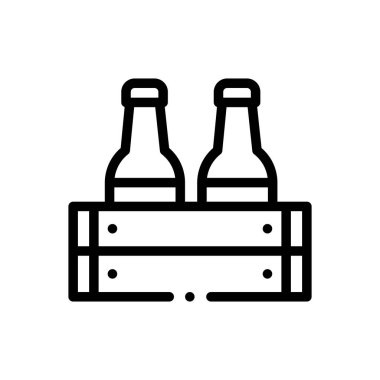 Bira ikonu. Beyaz Arkaplanda İnce Doğrusal Tasarım