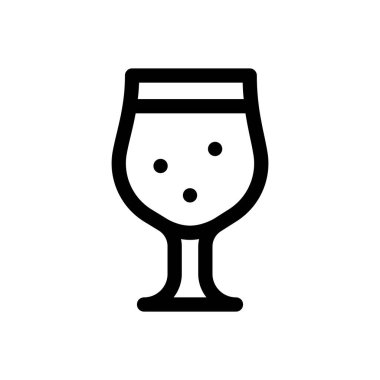 Bira ikonu. Beyaz Arkaplanda İnce Doğrusal Tasarım