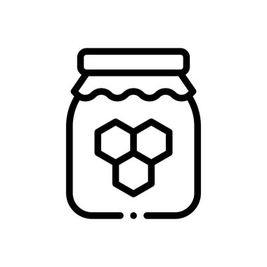 Arı simgesi. Beyaz Arkaplanda İnce Doğrusal Tasarım