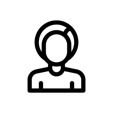 Güzellik ikonu. Beyaz Arkaplanda İnce Doğrusal Tasarım