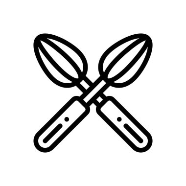 Yengeç ikonu. Beyaz Arkaplanda İnce Doğrusal Tasarım