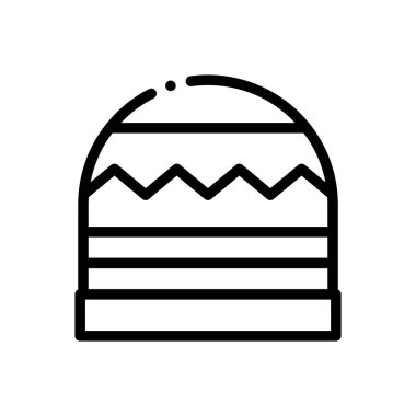 Bereli ikon. Beyaz Arkaplanda İnce Doğrusal Tasarım