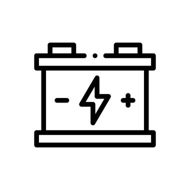 pil simgesi. Beyaz Arkaplanda İnce Doğrusal Tasarım