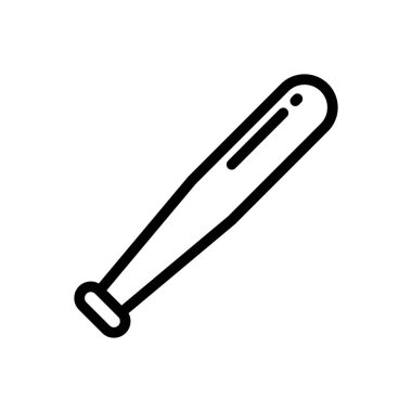 Yarasa ikonu. Beyaz Arkaplanda İnce Doğrusal Tasarım