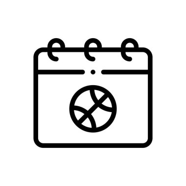 Basketbol ikonu. Beyaz Arkaplanda İnce Doğrusal Tasarım