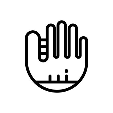 beyzbol eldiveni ikonu. Beyaz Arkaplanda İnce Doğrusal Tasarım