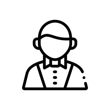 Barmen ikonu. Beyaz Arkaplanda İnce Doğrusal Tasarım