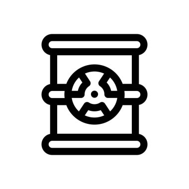 Fıçı ikonu. Beyaz Arkaplanda İnce Doğrusal Tasarım