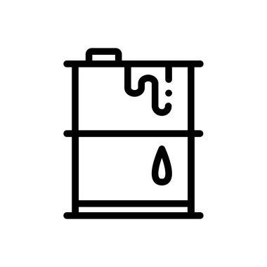 Fıçı ikonu. Beyaz Arkaplanda İnce Doğrusal Tasarım