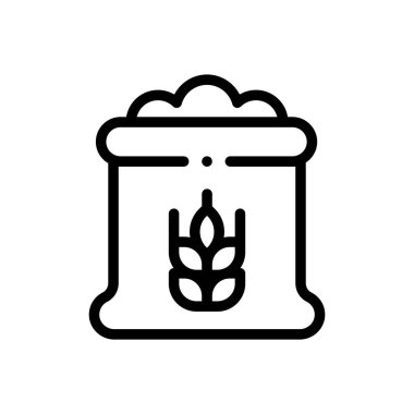 Arpa ikonu. Beyaz Arkaplanda İnce Doğrusal Tasarım