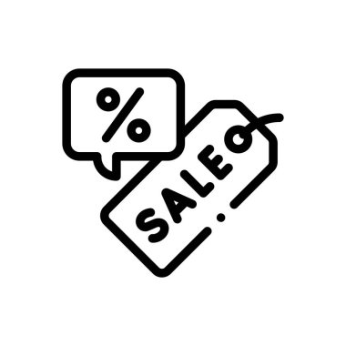 Pazarlık ikonu. Beyaz Arkaplanda İnce Doğrusal Tasarım