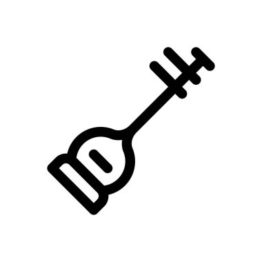 Banhu ikonu. Beyaz Arkaplanda İnce Doğrusal Tasarım