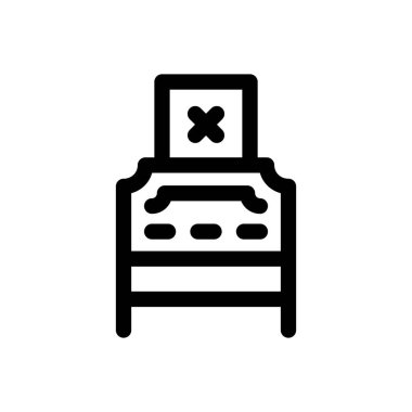 oy sandığı simgesi. Beyaz Arkaplanda İnce Doğrusal Tasarım