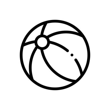 Top ikonu. Beyaz Arkaplanda İnce Doğrusal Tasarım