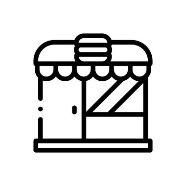 Kek ikonu. Beyaz Arkaplanda İnce Doğrusal Tasarım