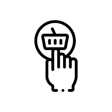 İkon satın al. Beyaz Arkaplanda İnce Doğrusal Tasarım