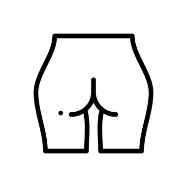 kalça ikonu. Beyaz Arkaplanda İnce Doğrusal Tasarım